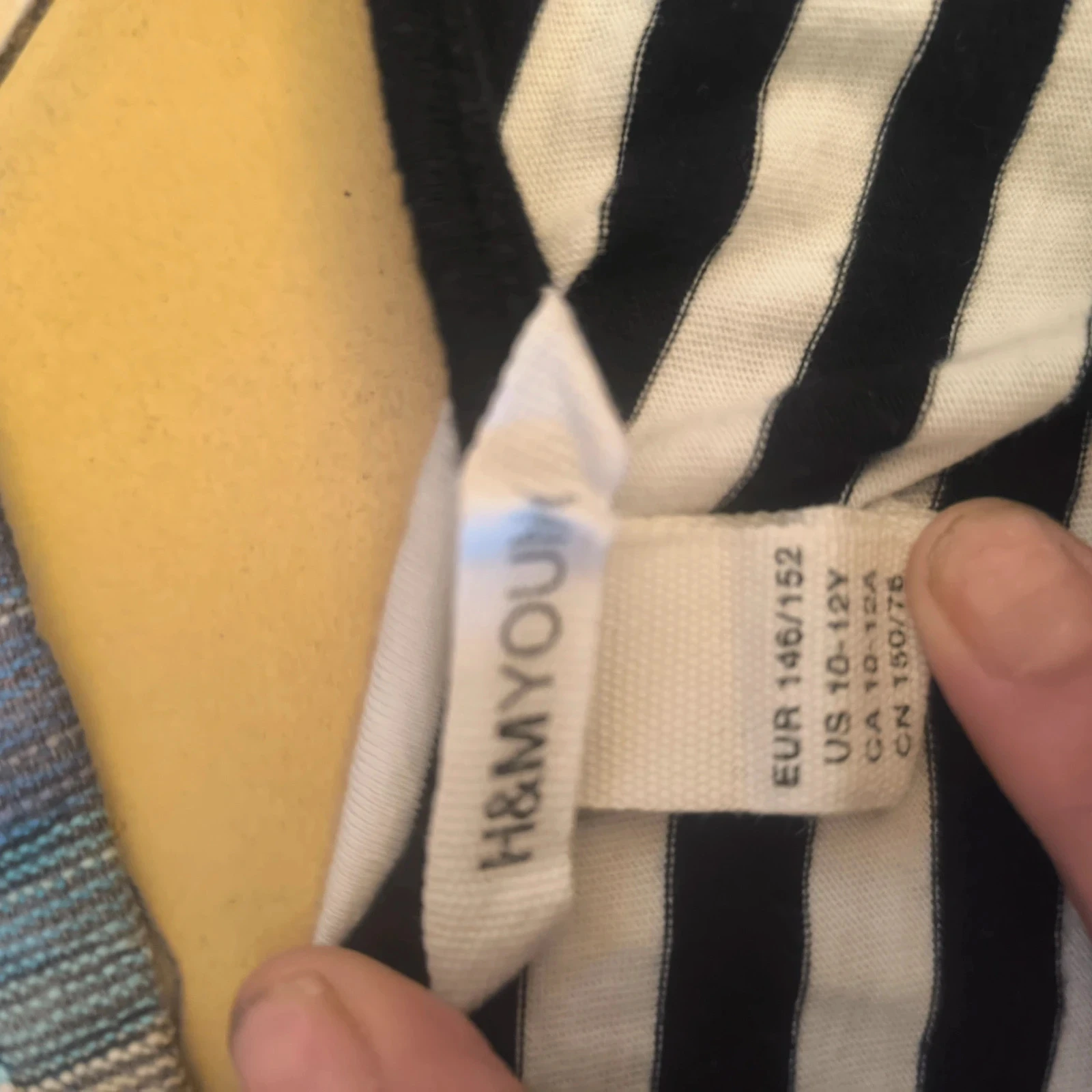 T-shirt marinière H&M zwart & wit lange mouwen – Maat S – photo 3